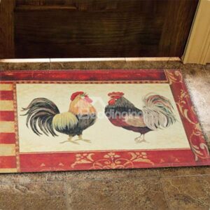 New Arrival Country Style Beautiful Cock Prints Doormat