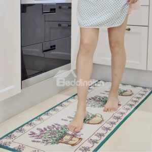 Amazing Lavenders Pattern Anti-slip Kitchen Area Rug
