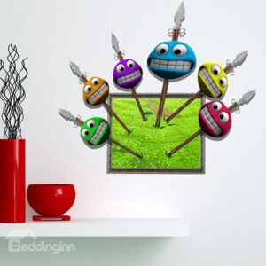 Fancy Creative 3D Partners Pattern Wall Sticker