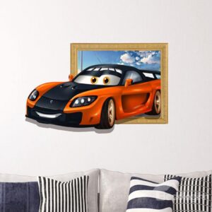 Amazing Creative 3D Naughty Car Design Wall Sticker