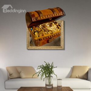 Gorgeous Creative 3D Box of Treasure Wall Sticker