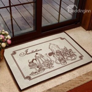 Gorgeous European Style Tea Sets Non-slip Doormat