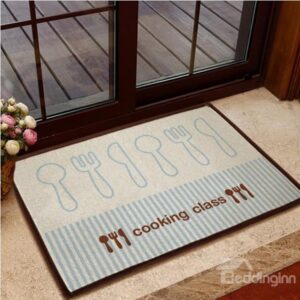 Simple Knife and Fork Pattern Non-slip Doormat