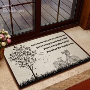 Glamorous Tree and Bike Pattern Non-slip Doormat