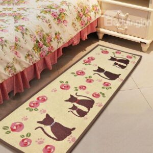 Amazing Sweet Family of Three Cats Pattern Non-slip Area Rug