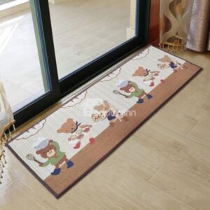 New Arrival Elegant Cartoon Chef Bear Pattern Non-slip Area Rug