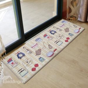 Fany Kitchen Ware Pattern Non-slip Area Rug