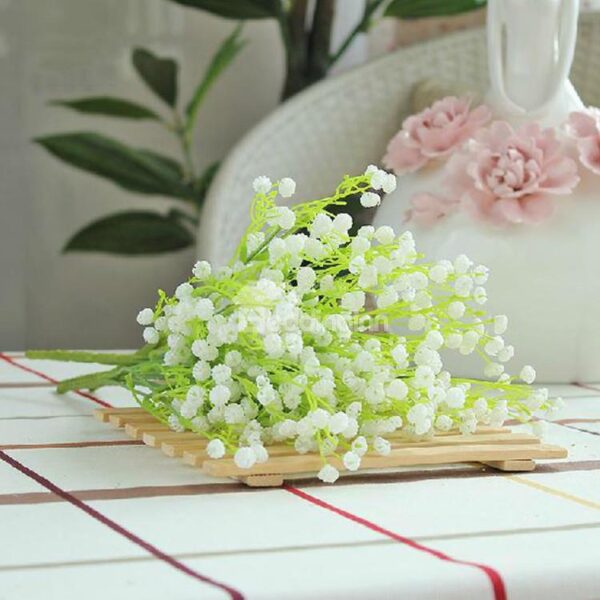 White Single Gypsophila Decorative Plastic Artificial Flowers