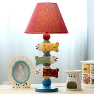 Amazing Mediterranean Style Creative Three Fish Design Table Lamp