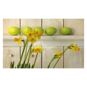 Amazing Pretty Flowers and Eggs Pattern Non-slip Doormat