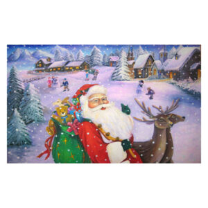 Gorgeous Santa Claus Carrying Gifts in the Snow Pattern Non-slip Doormat