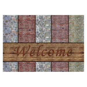 Gorgeous Welcome Word and Stones Pattern Non-slip Doormat