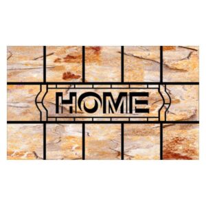 Pretty Home Word Pattern Non-slip Flocking Doormat