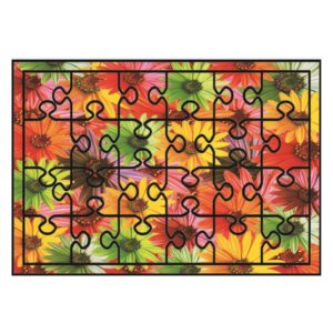 Super Beautiful Flowers Pattern Non-slip Flocking Doormat