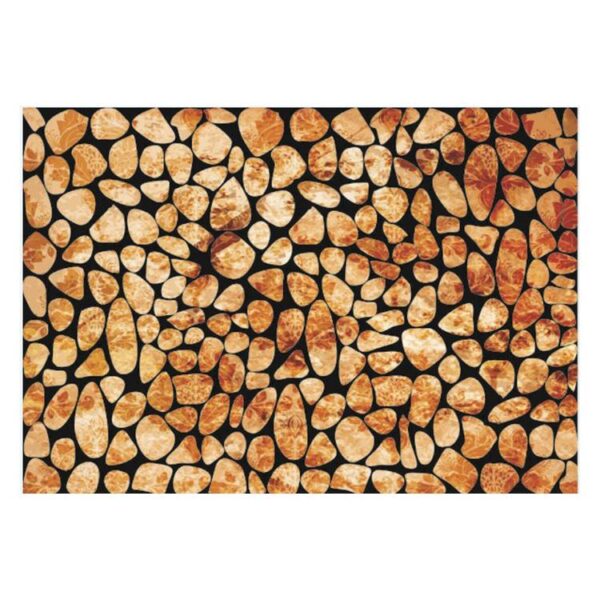 Retro Style Amazing Stones Pattern Non-slip Flocking Doormat