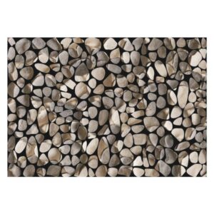 Simple Beautiful Stones Pattern Non-slip Flocking Doormat