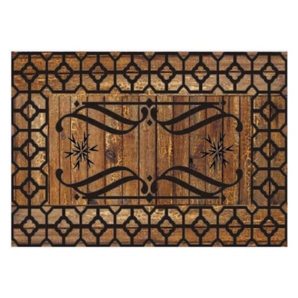 Retro Beautiful Pattern Non-slip Flocking Doormat