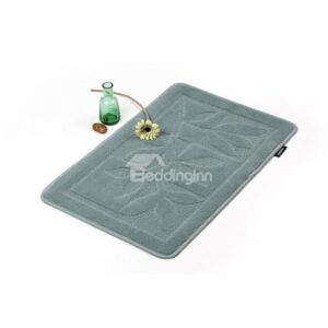 Elegant Patterns Green Non-slip Suede Doormat