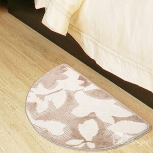 Modern Style Pretty Patterns Semi-circle Non-slip Suede Mat
