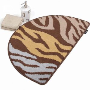Modern Style Amazing Patterns Semi-circle Suede Mat