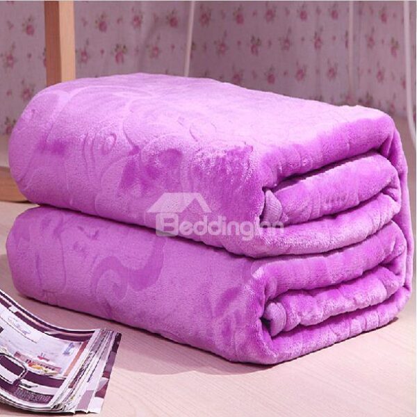New Arrival Quality Jacquard Elegant Flower Flannel Blanket