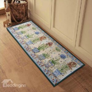 Amazing Flower Vases Pattern Anti-slip Kitchen Area Rug