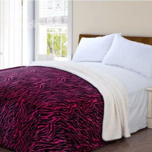 Quality High Grade Red Zebra Pattern Blanket