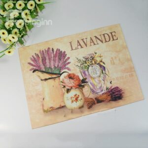 Country Style Beautiful Lavender Print Non-slip Doormat