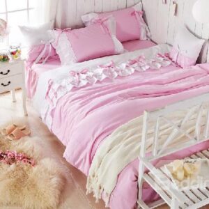 High Quality Sweet Princess Style 4-Piece Cotton Duvet Cover Sets