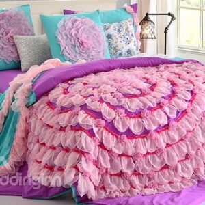 New Arrival Romantic cotton 6-piece bedding sets