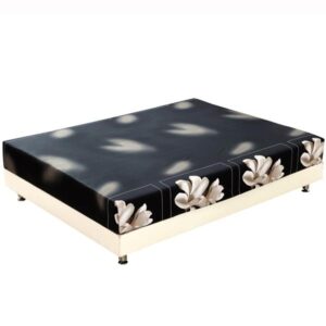 Top Class White Flower with Border Print 3D Fitted Sheet
