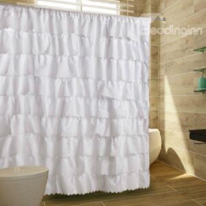 High Grade Elegant Lacey Pattern Shower Curtain