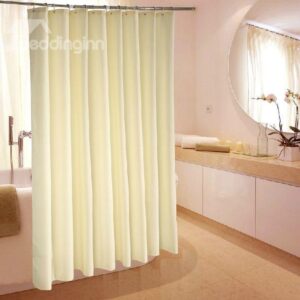 High Grade Jacquard Beige Waterproof Shower Curtain