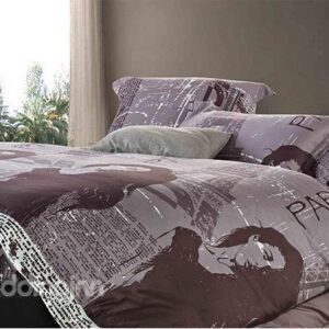 Top Quality Amazing Black-White Series Cotton 4-piece bedding sets