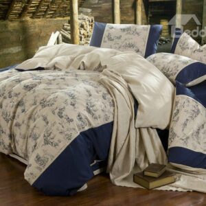 Hot Selling Fashionable British Hemp 4 Piece Bedding Sets