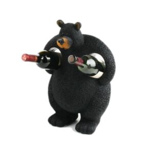 Hot Selling Stunning Creative Black Bear Wine Rack