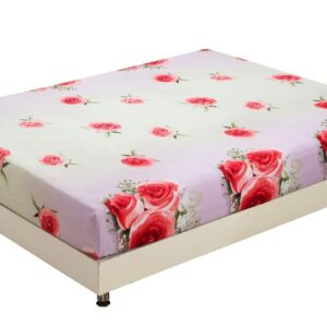 Quality Delicate Roses Print 3D Fitted Sheet