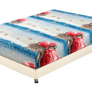 Quality Delicate Roses Leopard Print 3D Duvet Cover