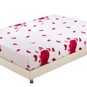Quality Fragrant Red Roses Print 3D Fitted Sheet
