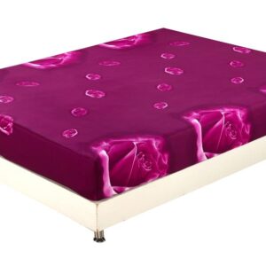 Quality Romantic Splendid Roses Pring 3D Fitted Sheet