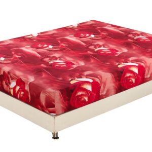 Beautiful Roses Print 3D Full Cotton Fitted Sheet