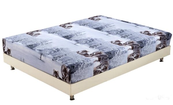 Quality Lifelike Wolf in Snow Print 3D Fitted Sheet
