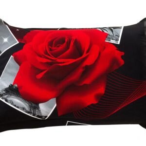 Gorgeous Fancy Red Roses Print 3D Two Pieces Pillowcases