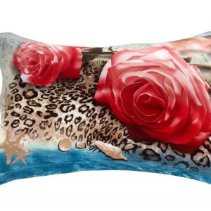 Delicate Rose and Starfish Leopard 3D Pillowcases