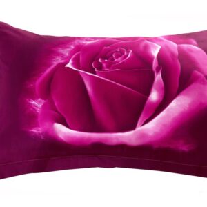 Quality Delicate Purple Roses Print 3D Two-piece Pillowcases