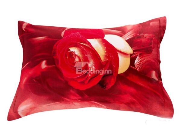 Amazing Roses Print 3D Two-piece Full Cotton Pillowcases