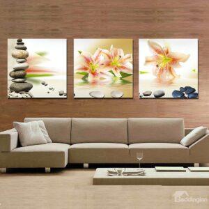 Fragrant Vivid Lily and Cobblestone Film Art Wall Prints