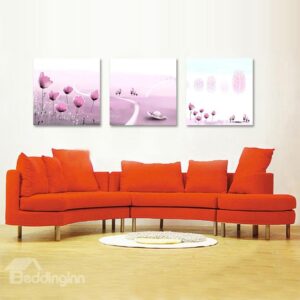 Elegant Fragrant Pink Flowers Film Art Wall Prints