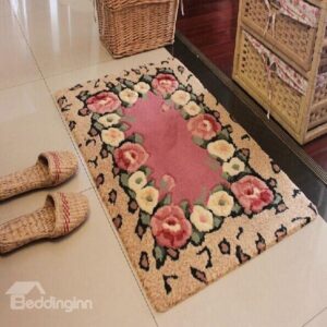 Hot Selling Elegant Pretty Floral Patterns Non-slip Doormat