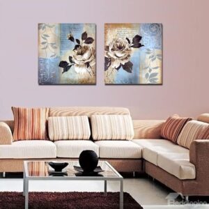 Retro Glamorous Flowers Film Art Wall Prints